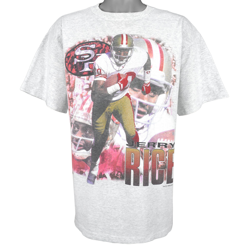 NFL (Salem) - 49ers, Jerry Rice 127 Touchdowns and Counting T-Shirt 1994 Large Vintage Retro Football
