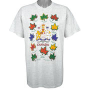 Vintage (Bulletin) - Provinces of Canada Maple Leafs Spell-Out T-Shirt 1990s Large Vintage Retro