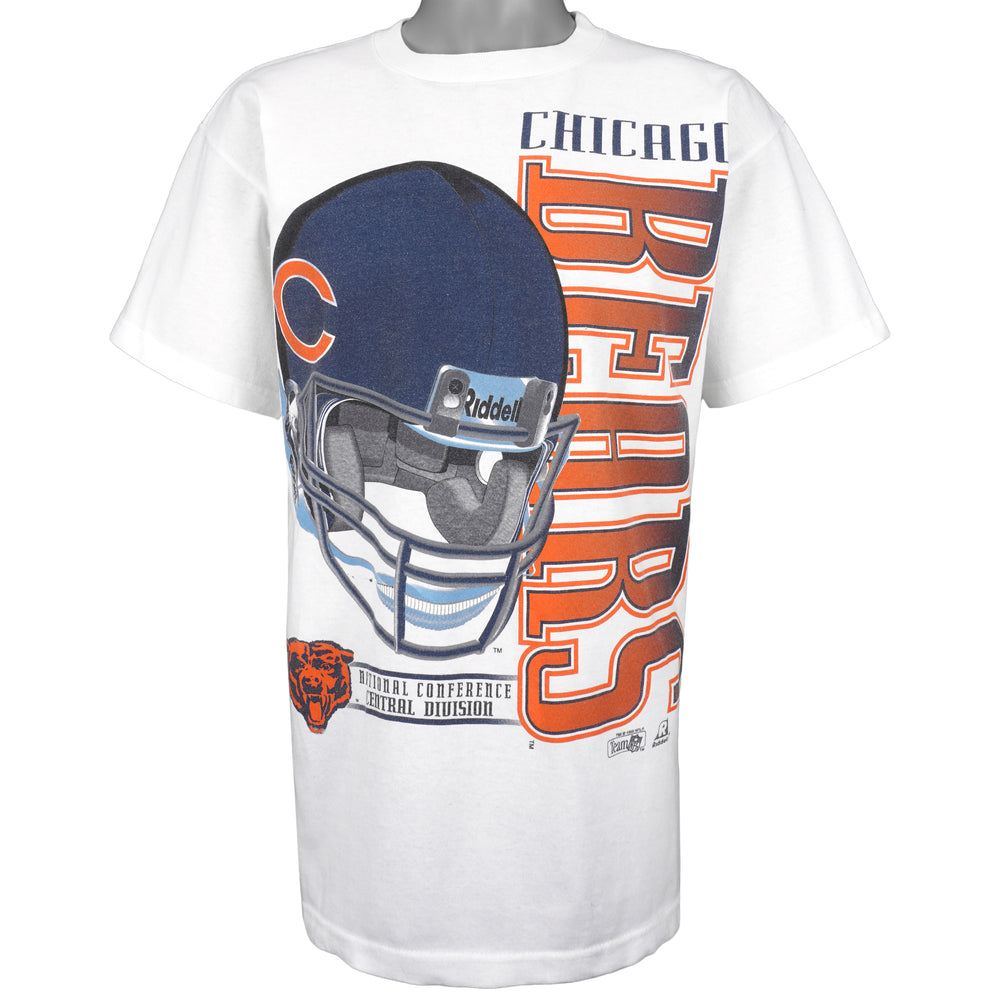 NFL (Riddell) - Chicago Bears Spell-Out T-Shirt 1995 Large Vintage Retro Football