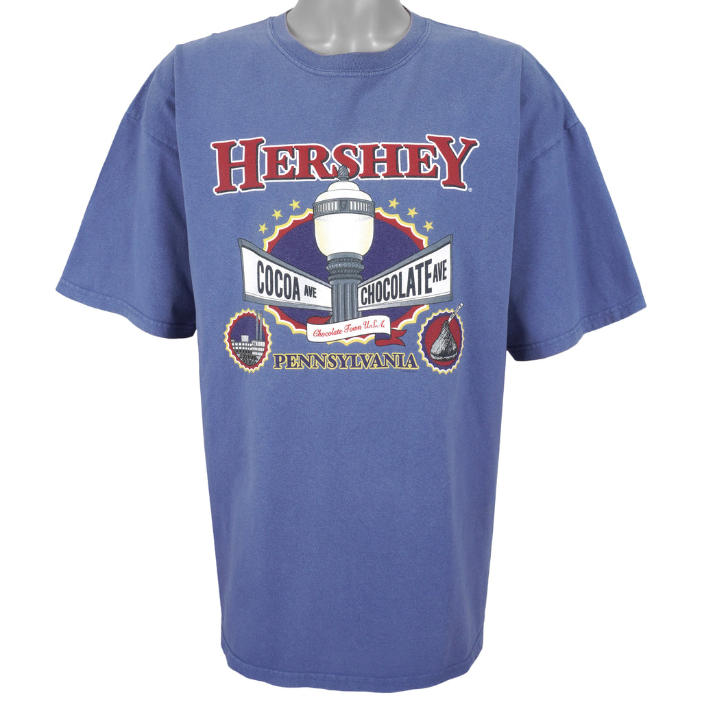 Vintage (Gildan) - Hershey, Cocoa & Chocolate Ave T-Shirt 1990s XX-Large Vintage Retro