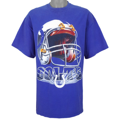 NFL (Dynasty) - Indianapolis Colts Helmet Spell-Out T-Shirt 1990s X-Large