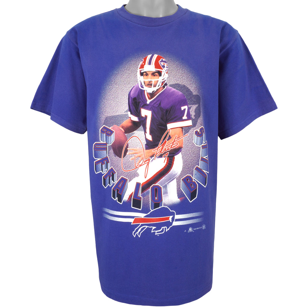 NFL (Sport Attack) - Buffalo Bills, Doug Flutie No.7 T-Shirt 1999 Large Vintage Retro Football