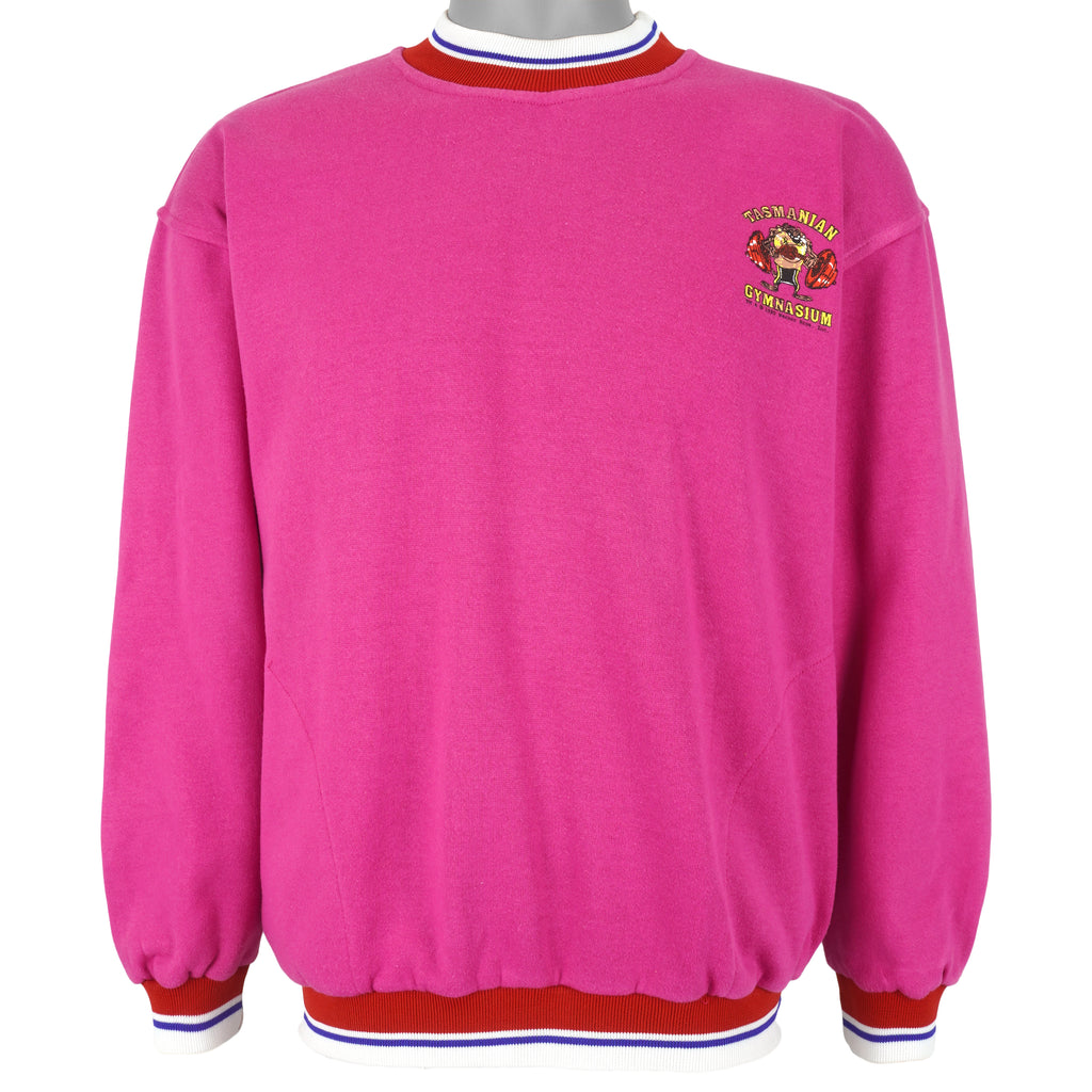 Looney Tunes - Tasmanian Gymnasium Spell-Out Sweatshirt 1990 Large Vintage Retro