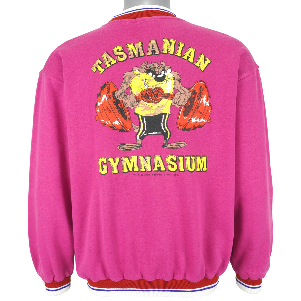 Looney Tunes - Tasmanian Gymnasium Spell-Out Sweatshirt 1990 Large Vintage Retro