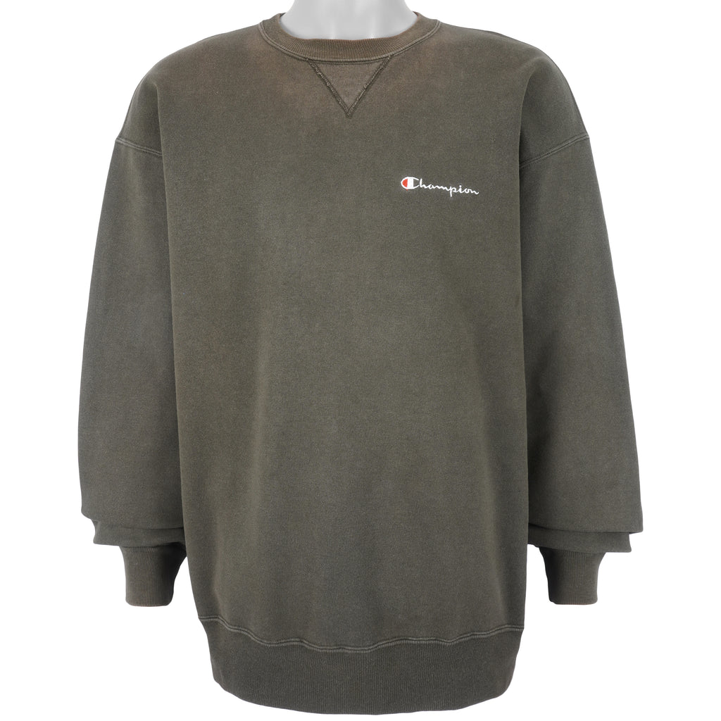 Champion - Dark Grey Classic Crew Neck Sweatshirt 1990s XX-Large Vintage Retro