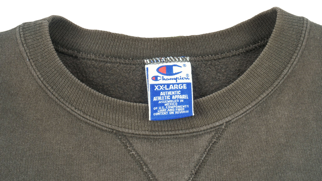 Champion - Dark Grey Classic Crew Neck Sweatshirt 1990s XX-Large Vintage Retro