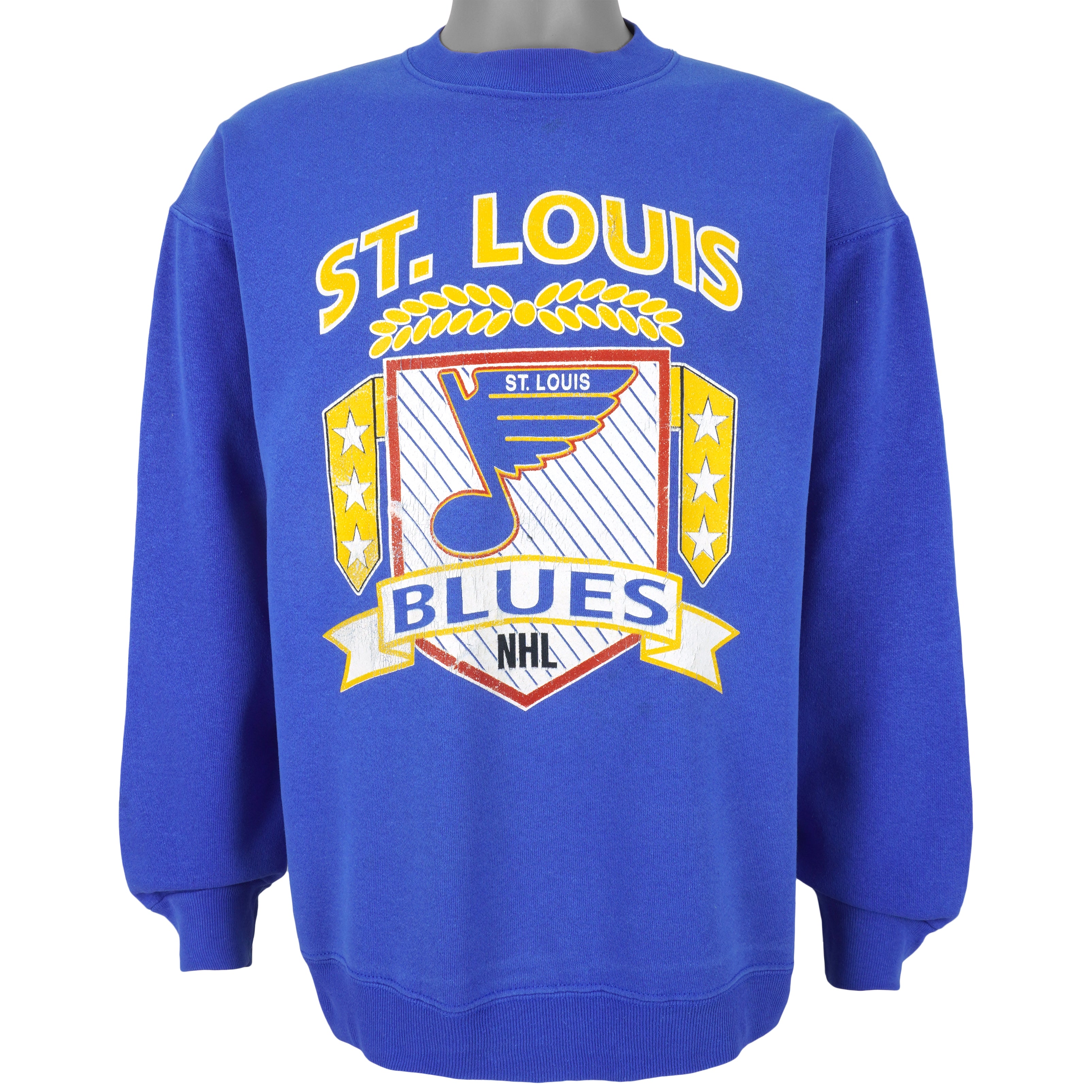 Vintage Lee Sport Gray St. Louis Blues Pullover Sweatshirt Adult Size L