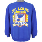 NHL - St. Louis Blues Spell-Out Sweatshirt 1990s Large Vintage Retro Hockey