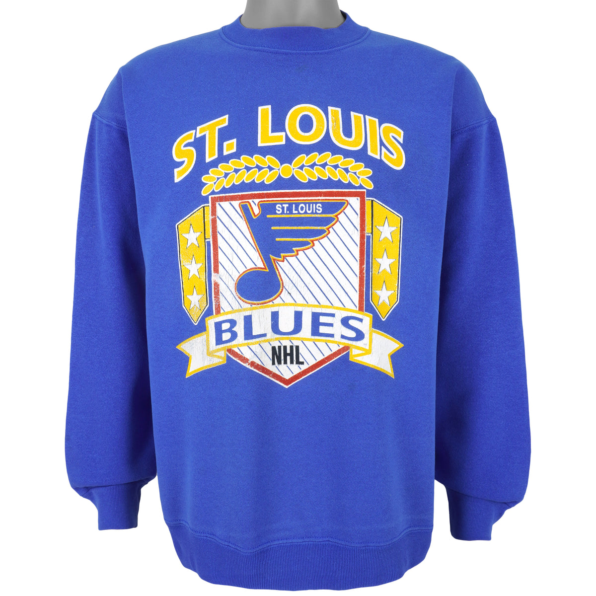 NHL - St. Louis Blues Spell-Out Sweatshirt 1990s Large Vintage Retro Hockey