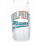 NFL (Logo 7) - Miami Dolphins Big Spell-Out Tank Top 1990s X-Large Vintage Retro Football