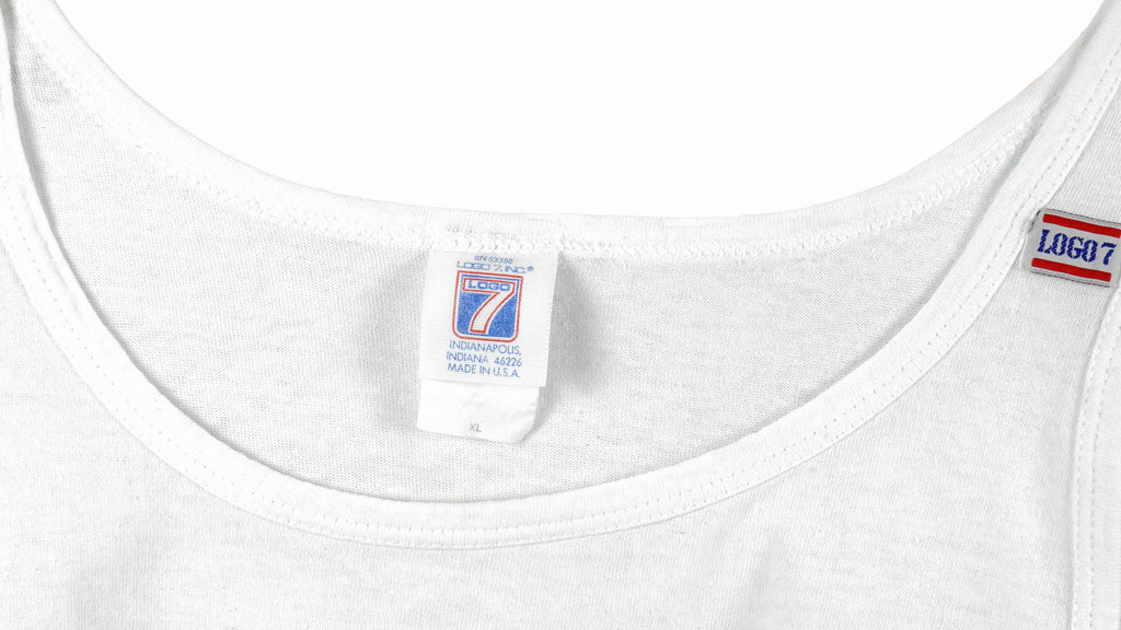 NFL (Logo 7) - Miami Dolphins Big Spell-Out Tank Top 1990s X-Large Vintage Retro Football