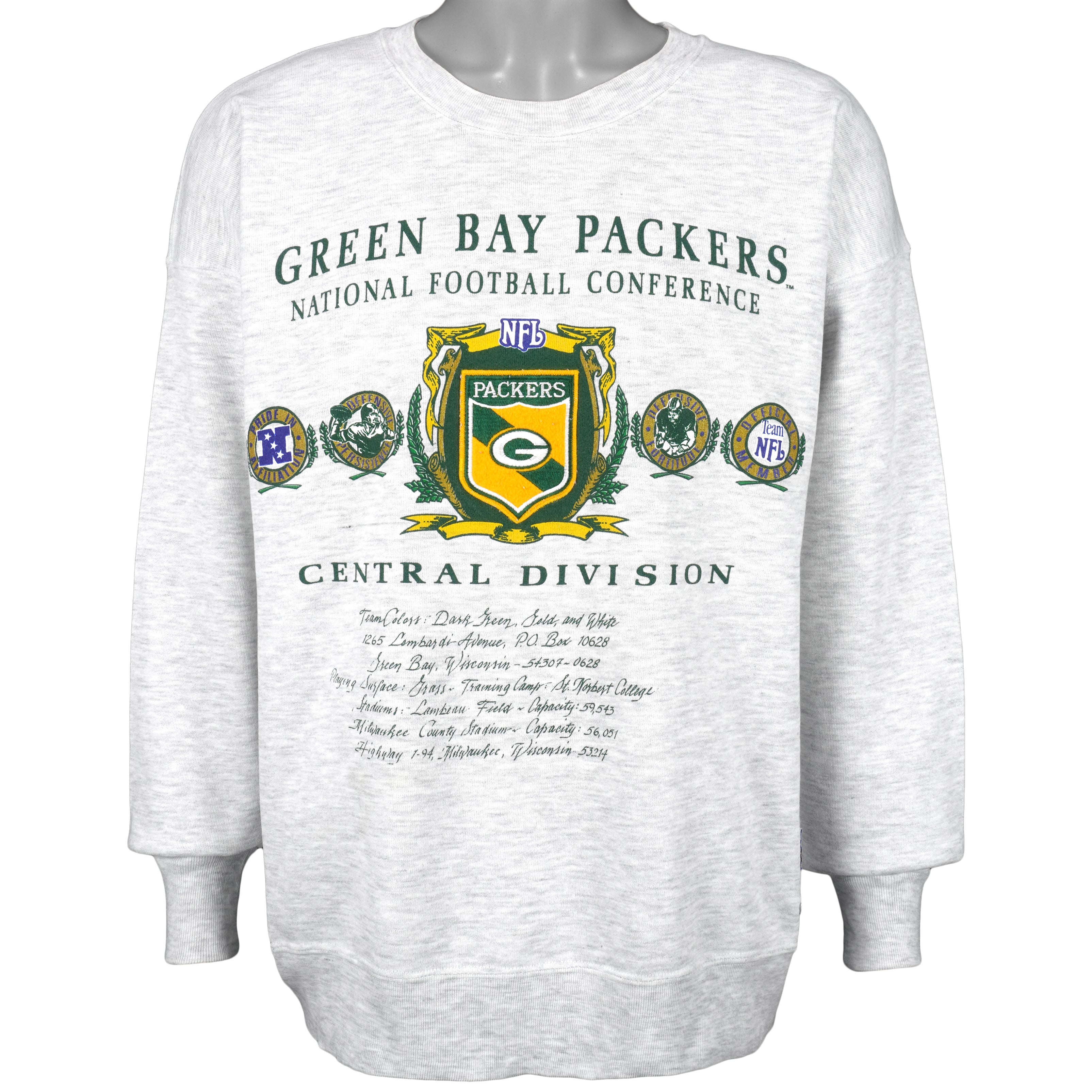 NFL (Nutmeg) - Green Bay Packers Crew Neck Sweatshirt 1990s X-Large Vintage Retro Football