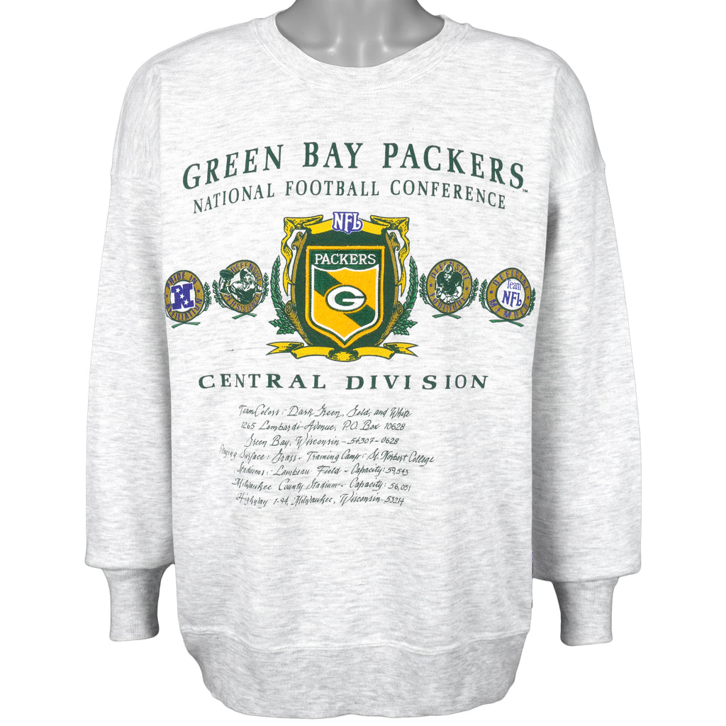 NFL (Nutmeg) - Green Bay Packers Crew Neck Sweatshirt 1990s X-Large Vintage Retro Football