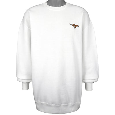 Vintage (Jerzees) - Tiger Embroidered Crew Neck Sweatshirt 1990s X-Large