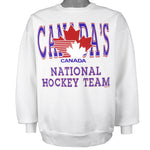 NHL - Canadas National Hockey Team Crew Neck Sweatshirt 1990 Large Vintage Retro Hockey