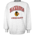 NHL (Nutmeg) - Chicago Blackhawks Crew Neck Sweatshirt 1990s Large Vintage Retro Hockey