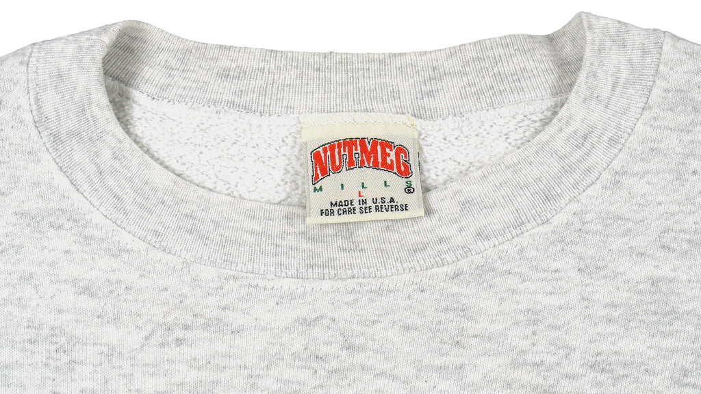 NHL (Nutmeg) - Chicago Blackhawks Crew Neck Sweatshirt 1990s Large Vintage Retro Hockey