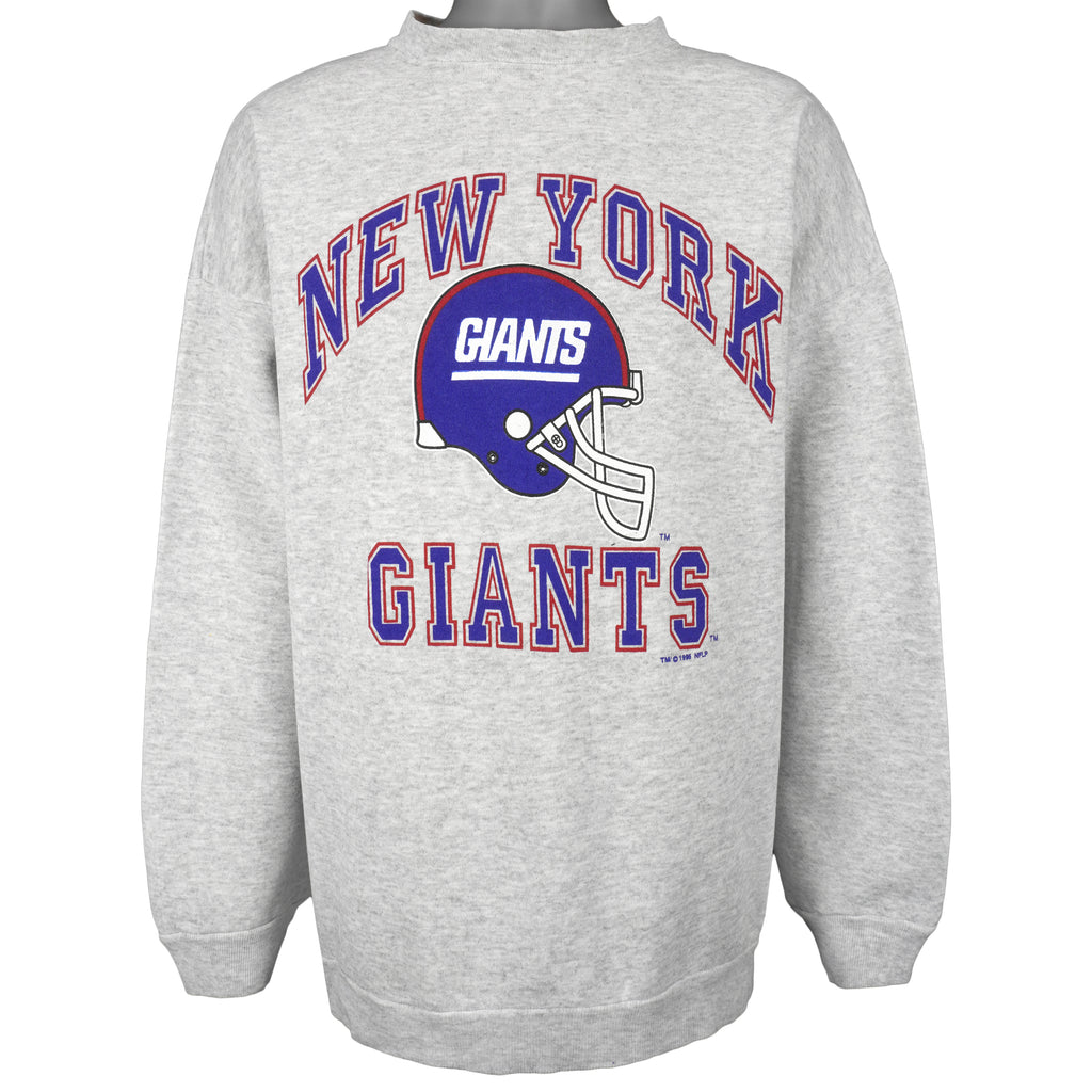 NFL (Logo 7) - New York Giants Spell-Out Sweatshirt 1995 XX-Large Vintage Retro Football