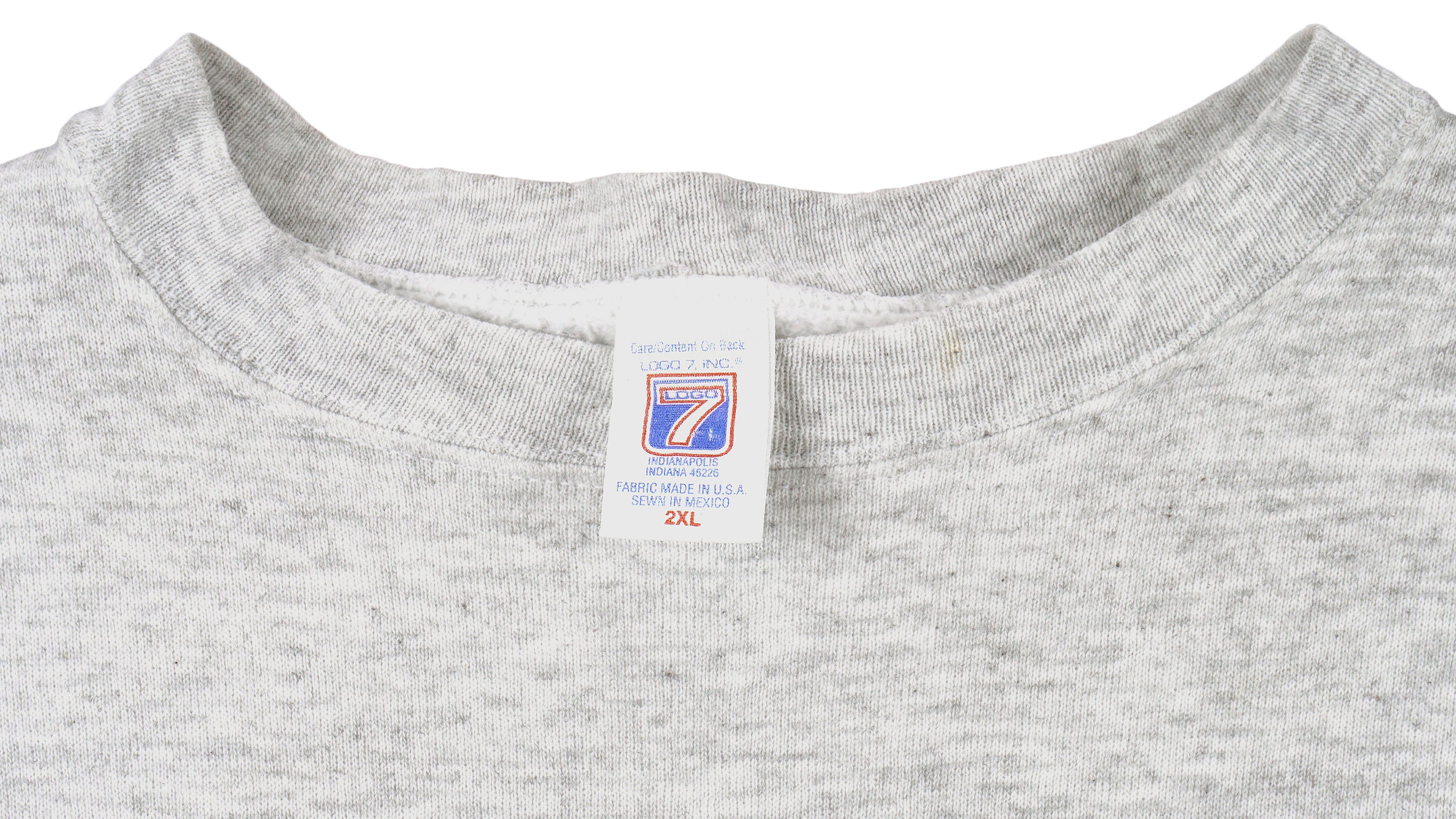 NFL (Logo 7) - New York Giants Spell-Out Sweatshirt 1995 XX-Large Vintage Retro