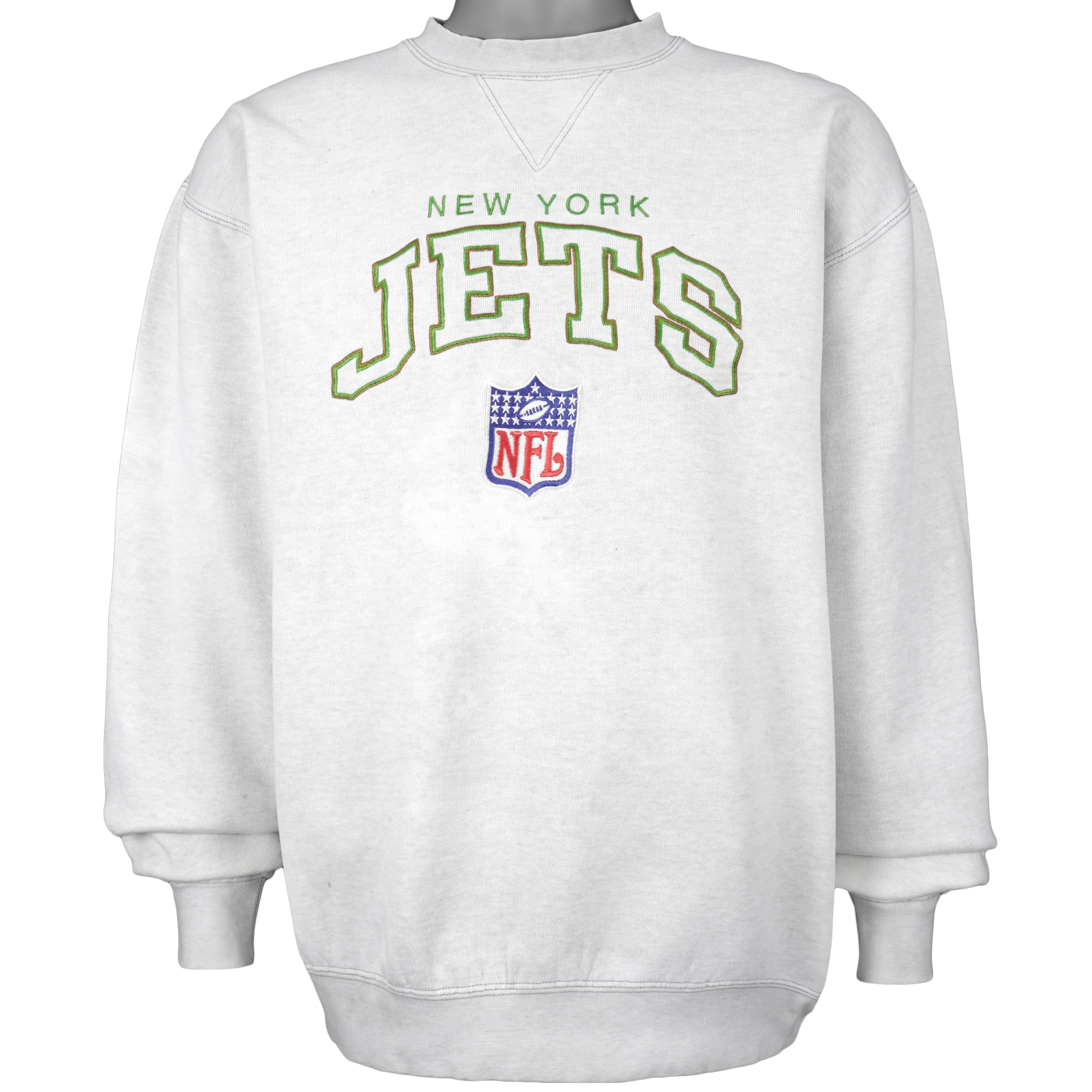 Champion - New York Jets Embroidered Sweatshirt 1990s X-Large Vintage Retro Football