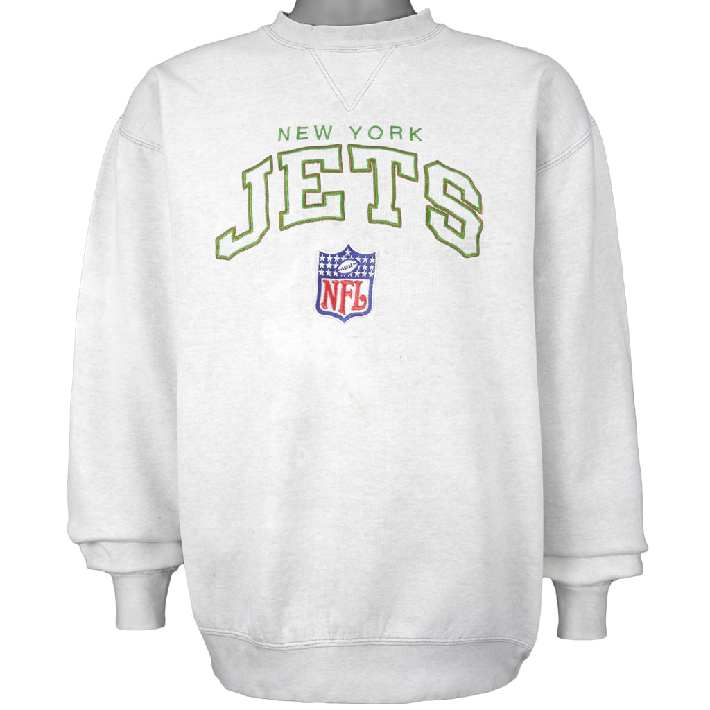Champion - New York Jets Embroidered Sweatshirt 1990s X-Large Vintage Retro Football