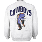 NFL (Nutmeg) - Dallas Cowboys Big Logo Spell-Out Sweatshirt 1993 Large vintage Retro Football