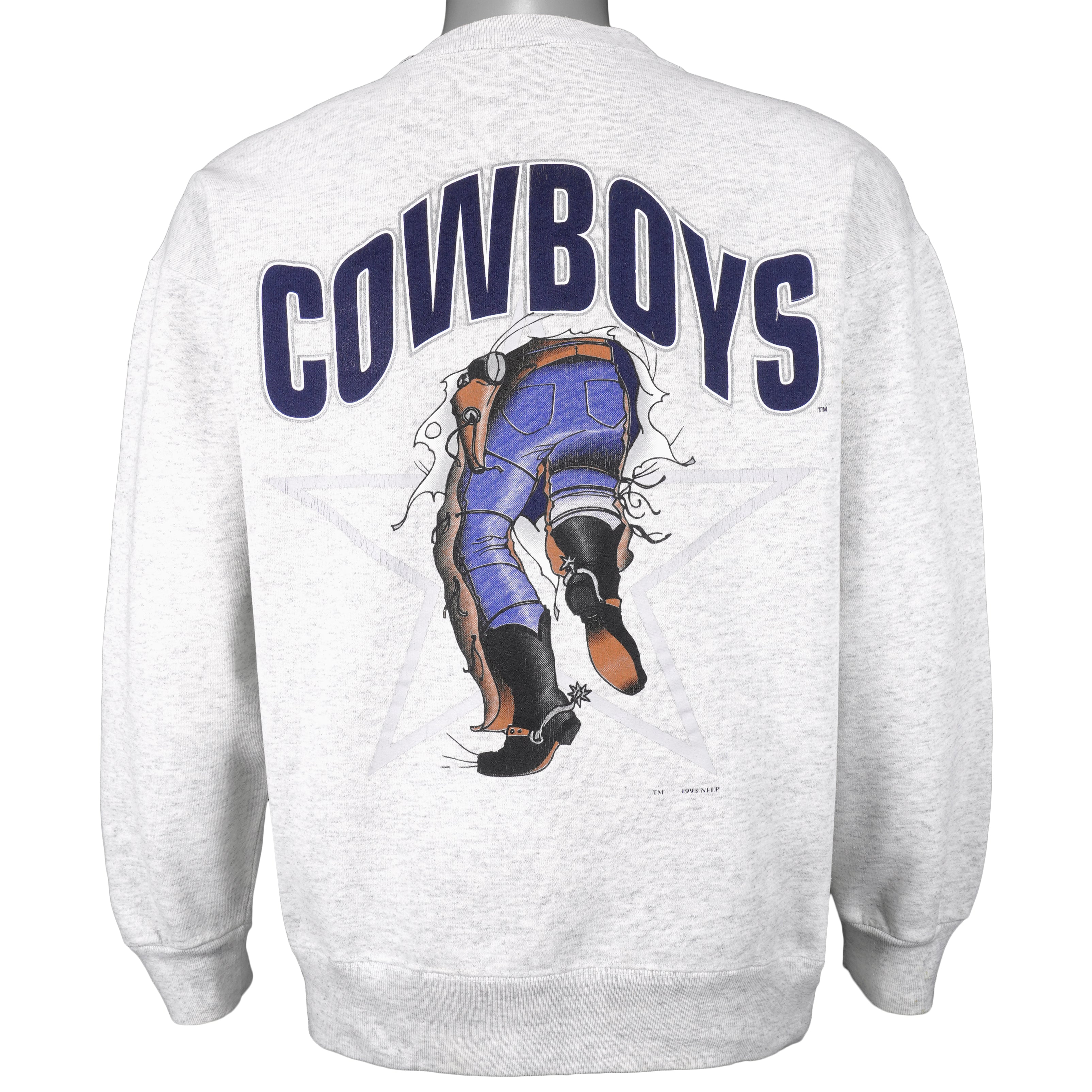NFL (Nutmeg) - Dallas Cowboys Big Logo Spell-Out Sweatshirt 1993 Large vintage Retro Football