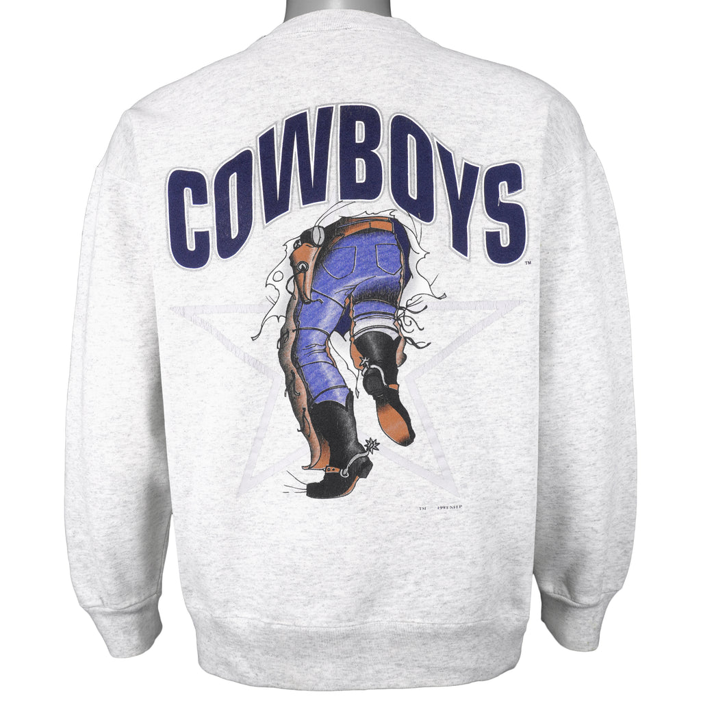 NFL (Nutmeg) - Dallas Cowboys Big Logo Spell-Out Sweatshirt 1993 Large vintage Retro Football