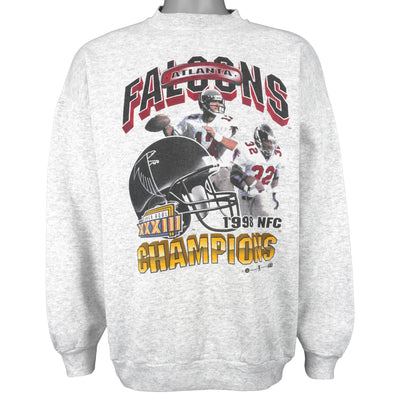 NFL (Tultex) - Atlanta Falcons Spell-Out Crew Neck Sweatshirt 1998 X-Large
