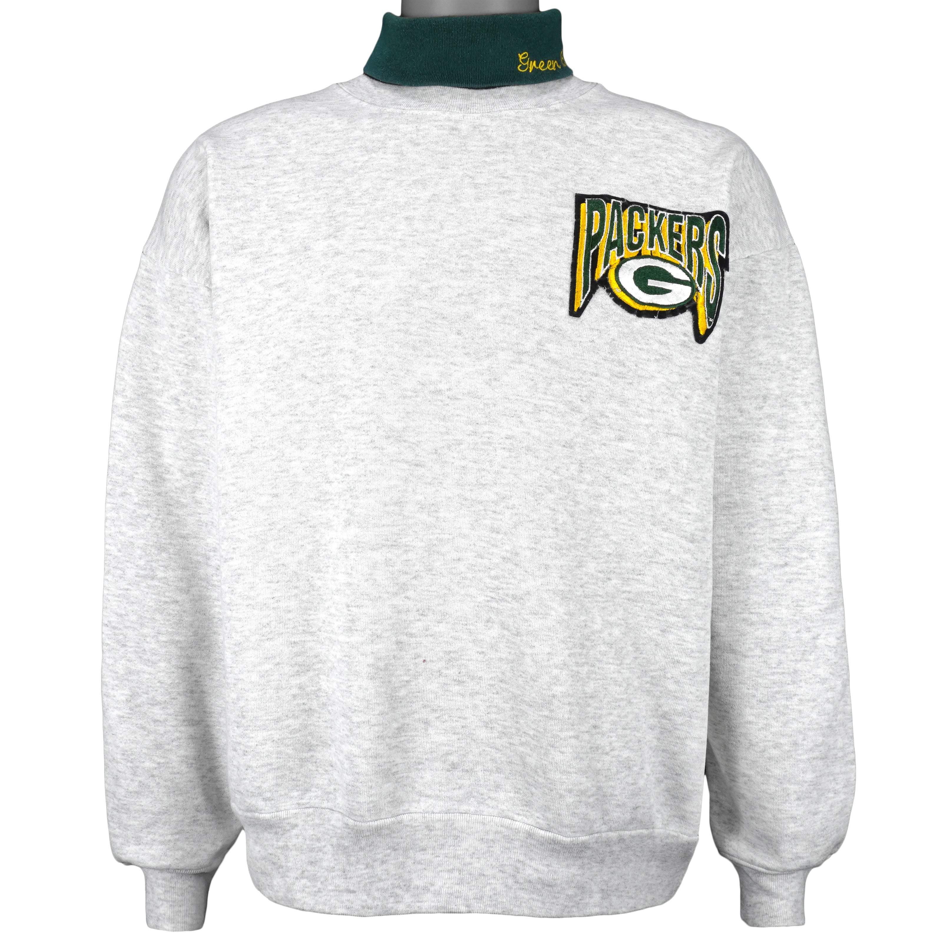 NFL (Majestic) - Green Bay Packers Embroidered Turtleneck Sweatshirt 1990s X-Large Vintage Retro Football
