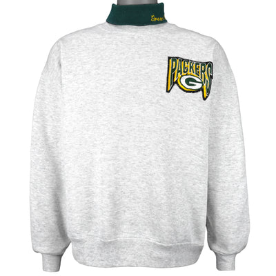 NFL (Majestic) - Green Bay Packers Embroidered Turtleneck Sweatshirt 1990s X-Large