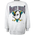 NHL (Nutmeg) - Anaheim Mighty Ducks Crew Neck Sweatshirt 1990s X-Large Vintage Retro Hockey