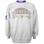 NFL (Lee) - Minnesota Vikings Embroidered Crew Neck Sweatshirt 1990s X-Large Vintage Retro Football