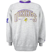 NFL (Lee) - Minnesota Vikings Embroidered Crew Neck Sweatshirt 1990s X-Large Vintage Retro Football