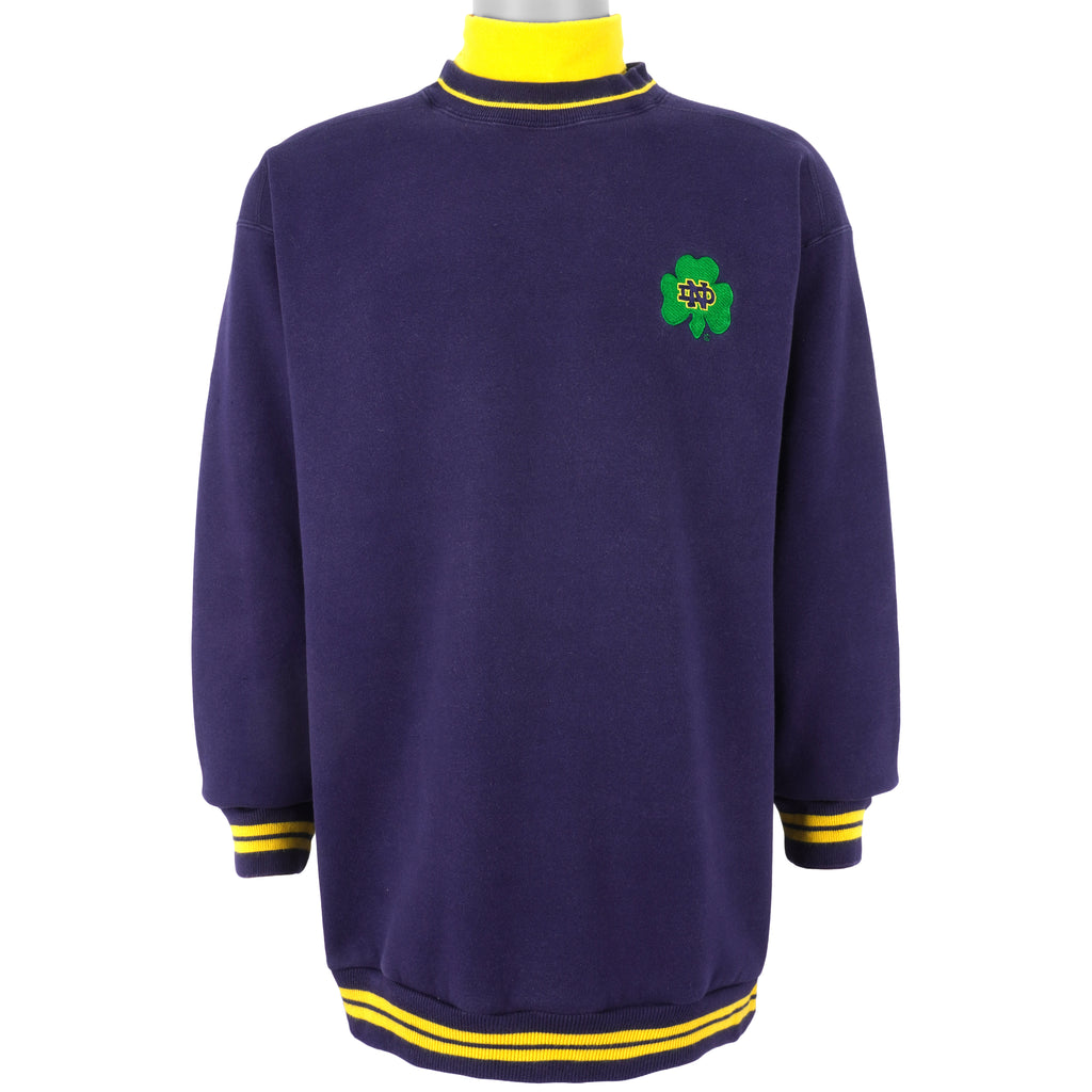 NCAA (The Game) - Notre Dame Fighting Irish Spell-Out Sweatshirt 1990s Large Vintage Retro Football College