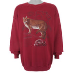 Vintage - Red Mountain Lion Crew Neck Sweatshirt 1990s XX-Large Vintage Retro