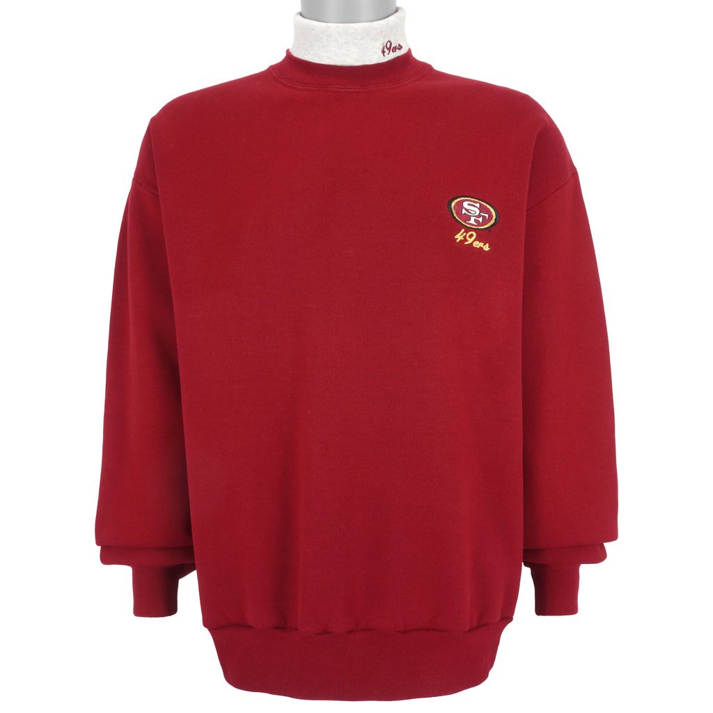 NFL (Chalk Line) - San Francisco 49ers Spell-Out Sweatshirt 1990s Large Vintage Retro Football