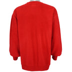 Disney - Red Embroidered Crew Neck Sweatshirt 1990s X-Large Vintage Retro