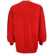 Disney - Red Embroidered Crew Neck Sweatshirt 1990s X-Large Vintage Retro