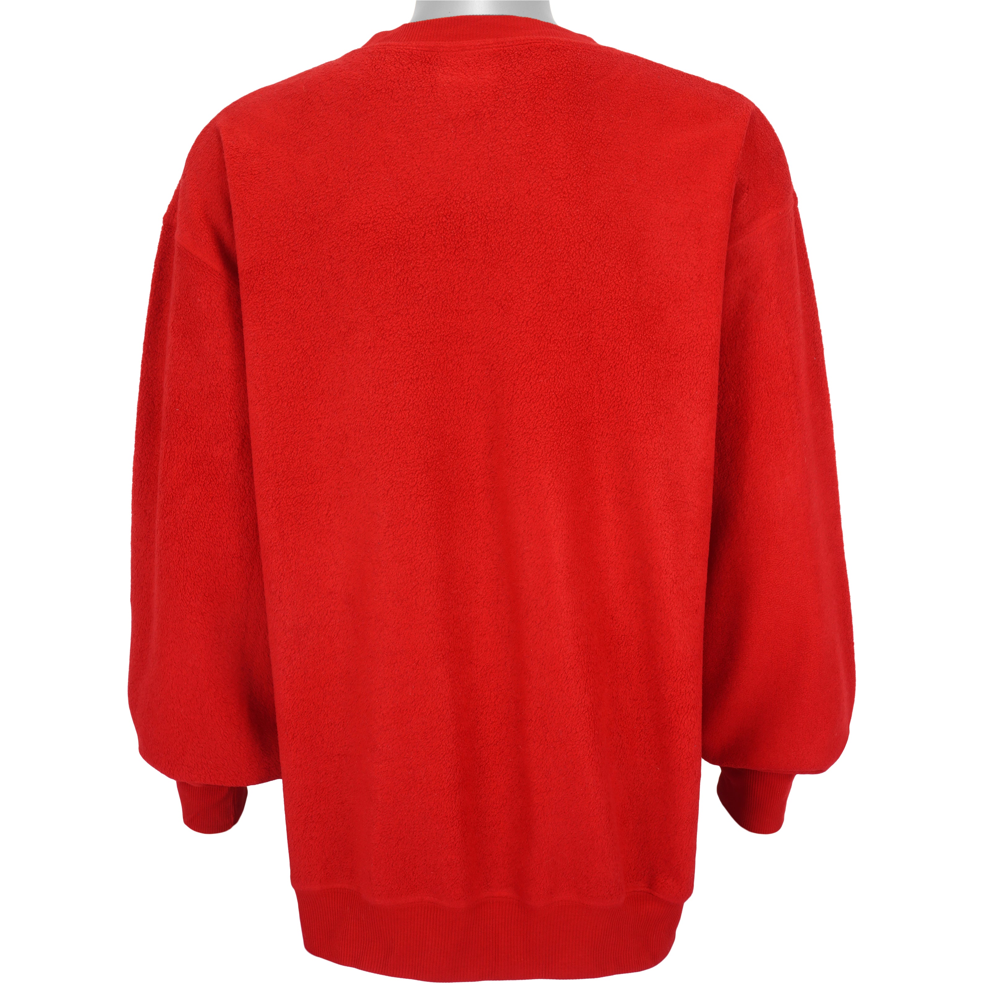 Disney - Red Embroidered Crew Neck Sweatshirt 1990s X-Large Vintage Retro