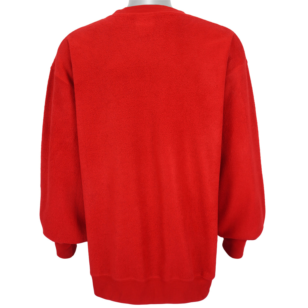 Disney - Red Embroidered Crew Neck Sweatshirt 1990s X-Large Vintage Retro