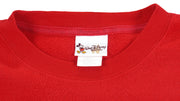 Disney - Red Embroidered Crew Neck Sweatshirt 1990s X-Large Vintage Retro