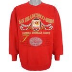 NFL (Nutmeg) - San Francisco 49ers Spell-Out Sweatshirt 1990s Large Vintage Retro Football