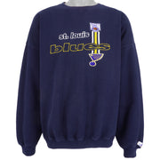 NHL (Logo Athletic) - St. Louis Blues Spell-Out Sweatshirt 1990s X-Large Vintage Retro Hockey
