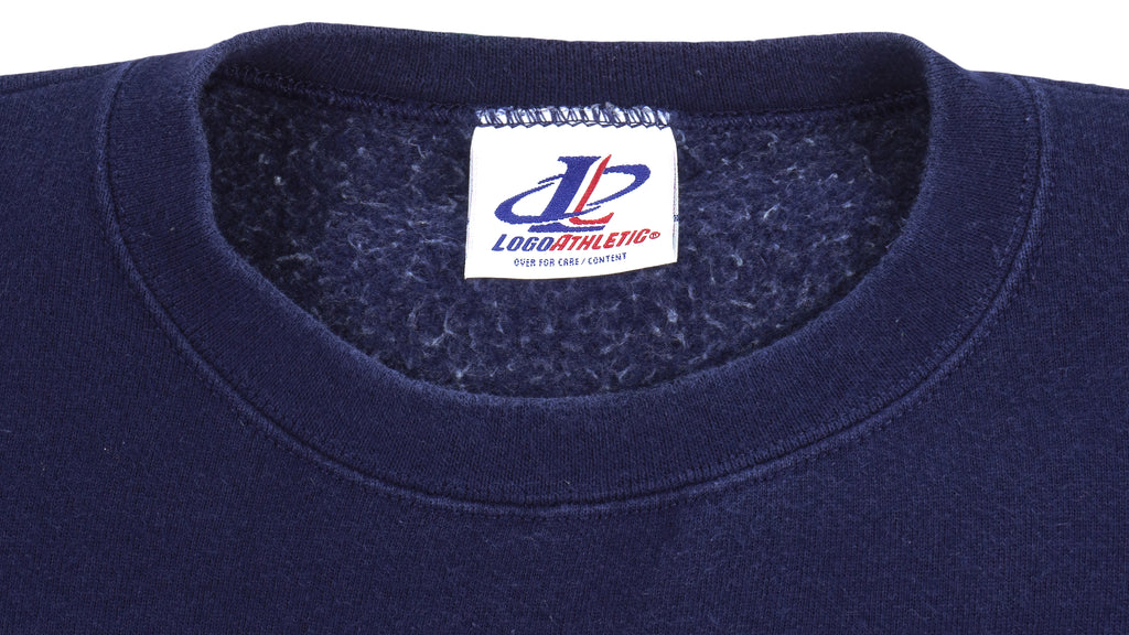 NHL (Logo Athletic) - St. Louis Blues Spell-Out Sweatshirt 1990s X-Large Vintage Retro Hockey