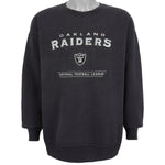 NFL (Lee) - Oakland Raiders Big Logo Crew Neck Sweatshirt 1990s Large Vintage Retro Football