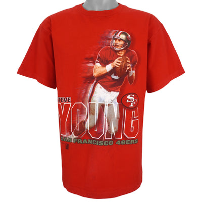 NFL (Salem) - San Francisco 49ers Steve Young T-Shirt 1995 Large