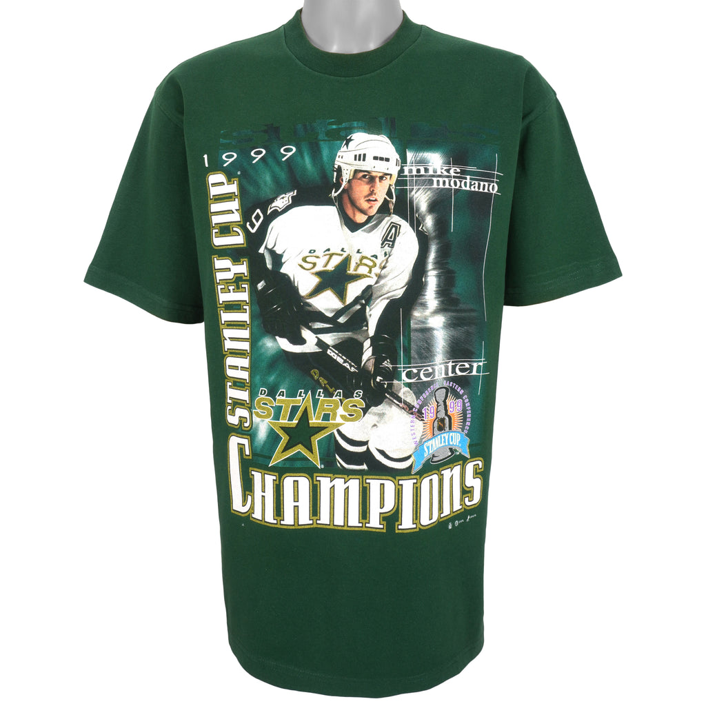 NHL (Sport Attack) - Dallas Star, Mike Modano T-Shirt 1999 Large Vintage Retro Hockey