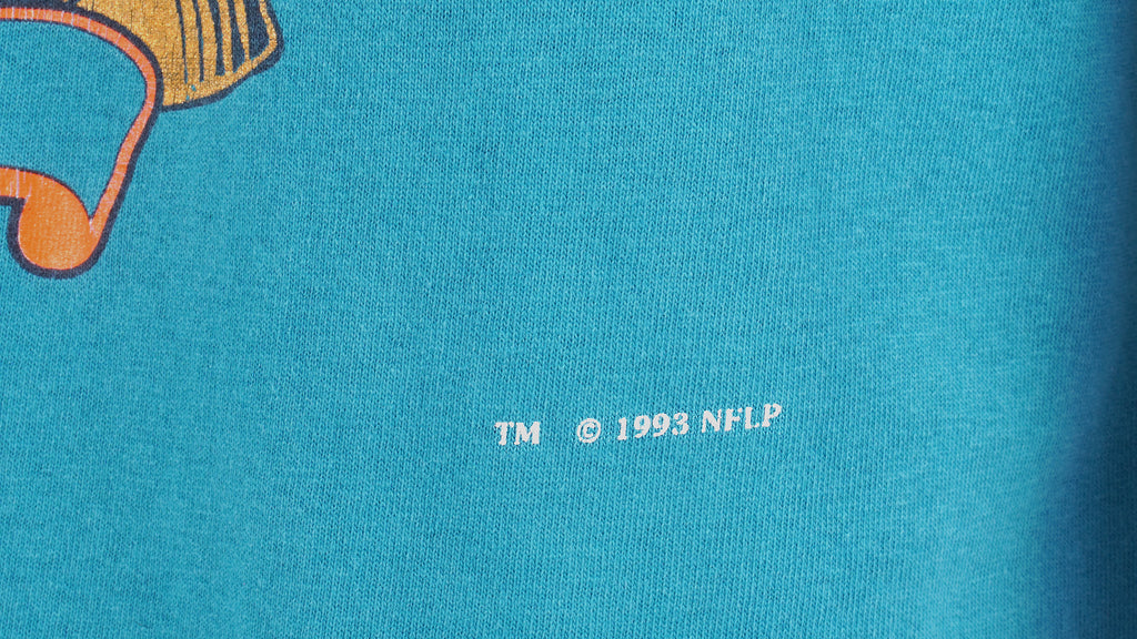 NFL (Nutmeg) - Miami Dolphins Spell-Out T-Shirt 1993 X-Large Vintage Retro