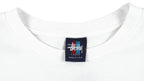 Stussy - White Guitar Made in USA T-Shirt 1990s Large